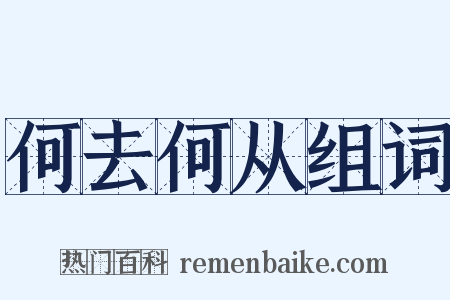 何去何从组词是什么意思的图片